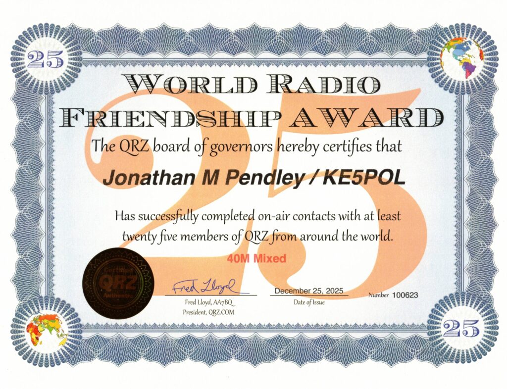 World Radio Friendship Award